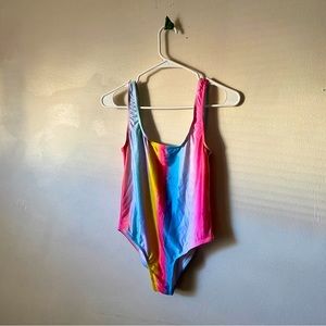 Rainbow one piece swimsuit